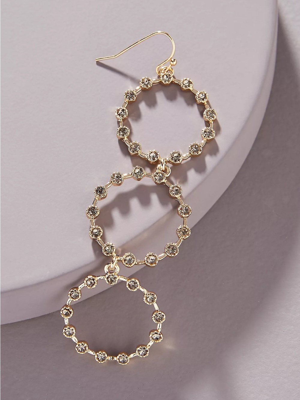 New Anthropologie Circle Marian Drop Earrings - Picture 2 of 8